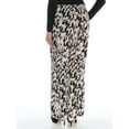 thumbnail image 2 of CALVIN KLEIN Womens Ivory Animal Print Wide Leg Wear To Work Pants Size: M, 2 of 2