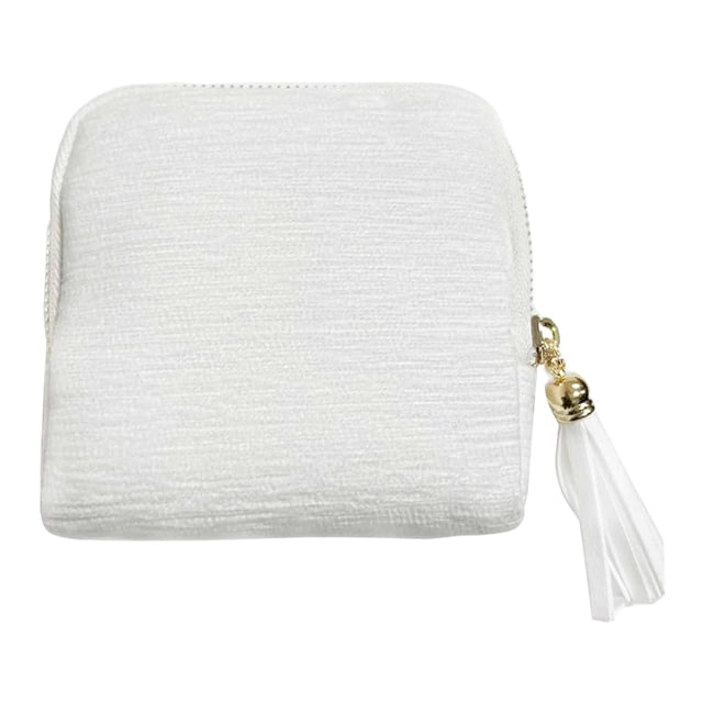 Estuche organizador de joyas de viaje pequeño, contenedor portátil para tobilleras. Blanco como la leche