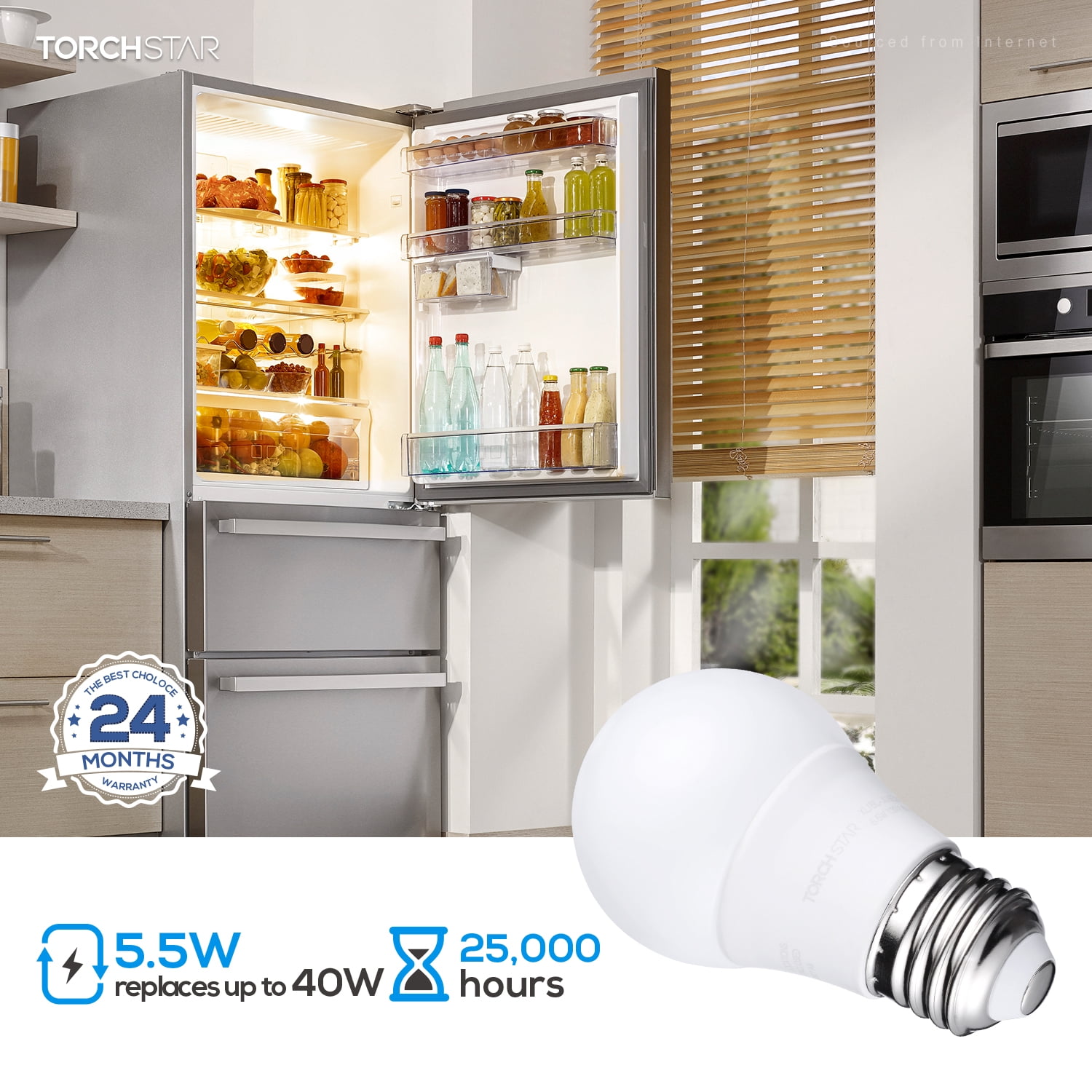 12 Pack A15 5W Ceiling Fan Bulbs, LED Vanity Light Bulbs, E26 Base, 3000K Warm White