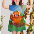 thumbnail image 1 of Vestido rojo giratorio, vestido elegante para niños, niñas, cumpleaños, Pascua, juego de rol, ropa para niños, niña 2-7y5T Gao Jinjia LED, 1 of 2