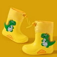 thumbnail image 2 of Youmylove Toddler Rain Boots Kids Rain Boots Non Slip Children Water Shoes Classic Little Girl Rainboots Cartoon Dinosaur Print Nicely With Different Outfits, 2 of 5