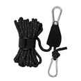 thumbnail image 3 of koolsoo Ratchet Pulley Rope Hanger Tent Wind Rope Reflective Tent Guide Rope Outdoor Guy Lines Tent Cords for Hiking Gardening Awning L and Black, 3 of 8