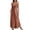 Brown, variant on Womens Fashion Satin Spaghetti Strap Maxi Dress V Neck Sleeveless Side Slit Flowy Long Dresses Elegant Silky Cocktail Party Evening Gown for Summer, Size S-2XL