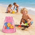 thumbnail image 5 of Extra-Large Sand-Resistant Beach Backpack, Mesh Drawstring Pool Toy Storage Bag for Kids, Shell Collecting and Travel Bag for Fitness and Outdoor, 1Pc, 5 of 12