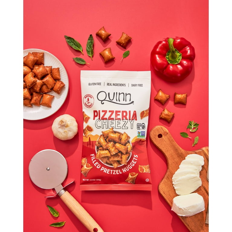 Quinn Snacks Plant Based Cheezy Pizzeria Style Filled Pretzel