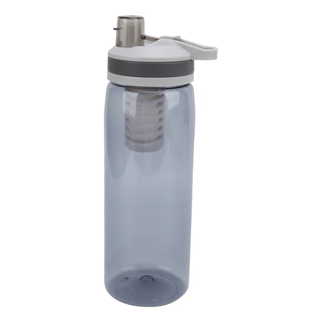 Filtered Water Bottle, Water Bottle Filter Portable For Outdoor Adventure For Camping Hiking Emergency Gray