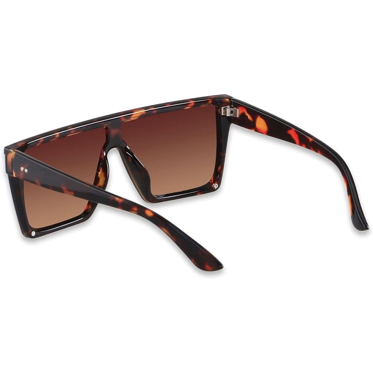 Square Oversized Sunglasses for Women Men Big Flat Top  display picture 2