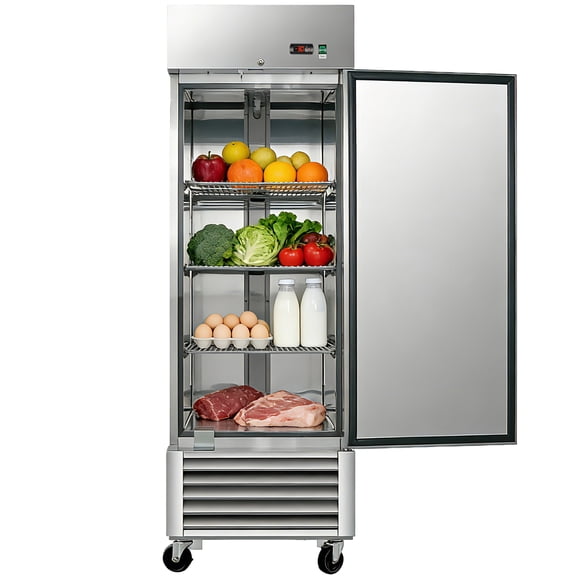 CTOSPOATO 27"W Commercial Refrigerator 18.68 Cu.ft.Reach-in Merchandising Refrigerator for Restaurant,Bar,Shop