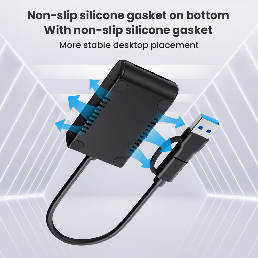 Xiwai USB 3.0 USB-C Type-C Type-A to NVME M-key M.2 NGFF SATA SSD Docking Horizontal External Cable Enclosure RTL9210B Chipset