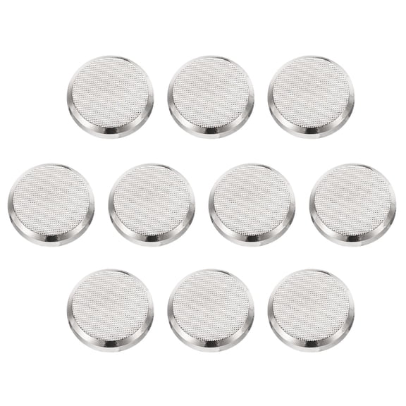 Uxcell 10pcs Metal Round Flat Buttons 25mm Alloy Shank Sewing Buttons, Silver