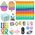 thumbnail image 1 of ITFABS Decompression Toys Kit, Fidget Pad Puzzle Ring Squeezing Toys Set, 1 of 10
