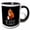 Black/White, variant on 3drose, Funny Adorable Smiling Red Fox on Black. Be Kind to Animals, 11oz Two-tone Yellow Mug