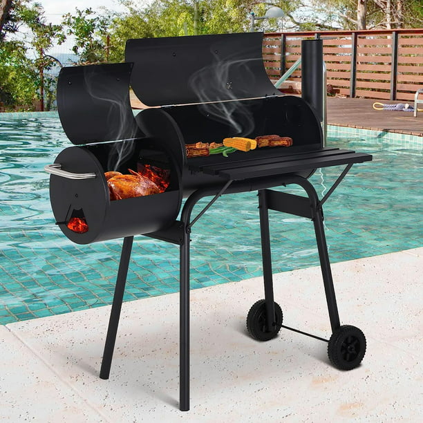 BBQ Charcoal Grill with Offset Smoker - Walmart.com