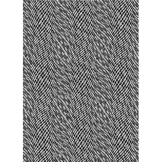 Ahgly Company Indoor Rectangle Patterned Mid Gray Novelty Area Rugs, 6' x 9'