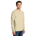 thumbnail image 4 of Gildan Ultra Cotton Men's Long Sleeve T-Shirt, Durable, Crewneck Classic Fit Tee, Sand, L, 4 of 5