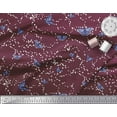 thumbnail image 2 of Soimoi Purple Rayon Fabric Dot & Butterfly Decor Fabric Printed Yard 42 Inch Wide, 2 of 3