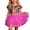 Hot Pink, variant on Baby Girls Tutu Dress Multi-Layer Tulle with Pompom Balls Dress for Toddler Girls White 3-10 Years