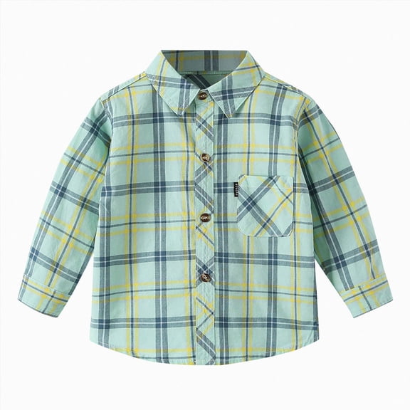 YDFCWX Toddler Clothes Boy Toddlers Boys' Long Sleeve Tees Soft Cotton Crewneck Basic Long-Sleeve T-Shirts Top Mint Green,3-4 Years