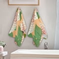 thumbnail image 4 of Pink Hydrangeas on Orange Hand Towel Absorbent Bath Towels for Bathroom Sports Gym(28.3" X 14.4") Set of 2, 4 of 8