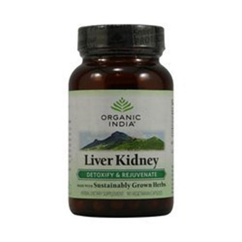 ORGANIC INDIA Liver Kidney Herbal Supplement 90 Vegetarian Capsules