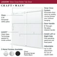 thumbnail image 2 of Craft + Main LGRLSC6060-CL-SV Lagoon 60" High X 60" Wide Sliding Frameless Tub Door -, 2 of 7