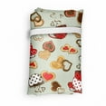 thumbnail image 4 of Tea Party Portable Fabric Shopping Tote, Tea and Cookie Themed Polka Dotted Teacups and Heart Shaped Sweets Romantic Break, Everyday Use Foldable and Study Grocery Market Bag, Multicolor, by Ambesonne, 4 of 4