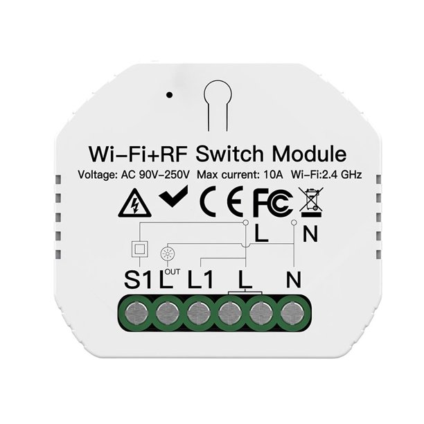 Compatible Con Tuya Rf Smart Switch App Control Conexión Wifi Persianas Empotradas Interruptor De Persiana Enrollable Módulo De Relé De 2 Bandas Control Remoto Inalámbrico matsuzay HA016353-00