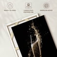 thumbnail image 6 of Elephant Stock Splashing Champagne Wall Art - Vertical Canvas Wall Art - Dining Room Wall Decor - Food And Drink Canvas - Black And Gold Decor - 34" x 51", 6 of 8
