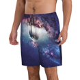 thumbnail image 2 of Logiee Planets Stars And Galaxies Print Mens Swim Trunks Quick Dry Board Shorts,Breathable Hawaii Beach Shorts Swimwear Bathing Suits-Medium, 2 of 6