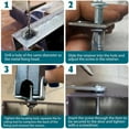 thumbnail image 3 of Juego de 12 Tornillos de Anclaje para Puerta Hueca, Fijación de Cavidad Metálica Hueca, Tuercas de M6, Tuercas de Inserción, Tuercas de Pétalo para Tubería de Acero de Pared, 3 of 5
