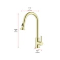 thumbnail image 2 of Elegant Lighting Sem Single Handle Pull Down Sprayer Kitchen Faucet In Brushed Gold, 2 of 6