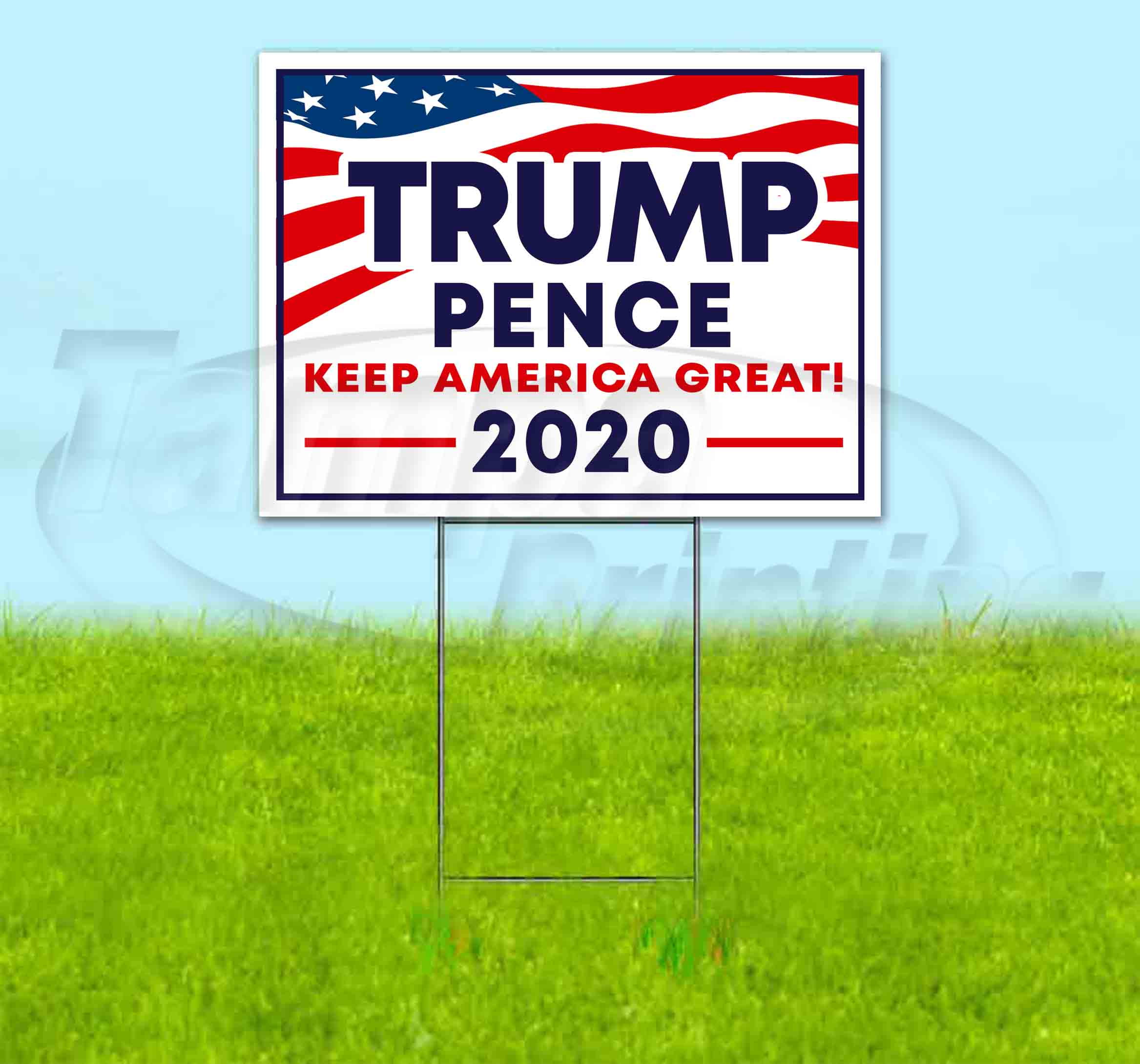 Trump keep America great 2020 /4 yard sign with stake 18"x24" 