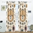 thumbnail image 2 of Teddy Bears Flowers Bees Black Out Curtains 84 Inch Length for Bedroom Living Room Windows 2 Panels Set, 2 of 6