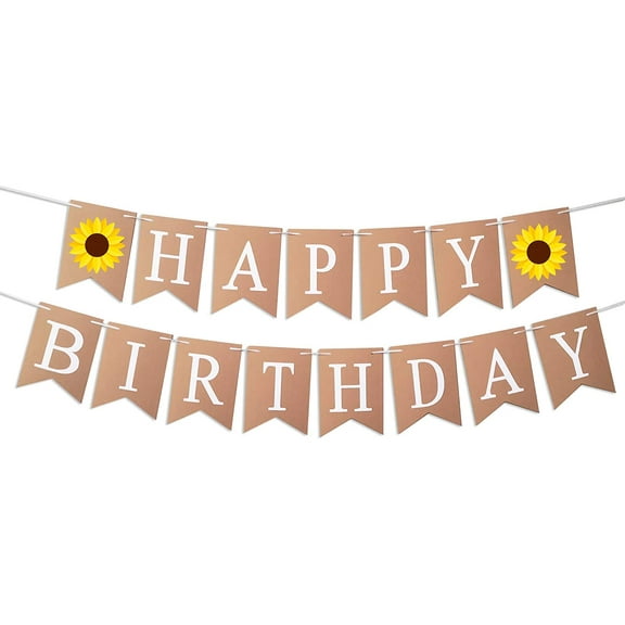 Sunflower Themed Birthday Banner & Sign - Perfect for Kids Parties & Baby Showers
