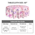 thumbnail image 5 of ZICANCN Round Table Cloths 60 Inch, Pink Candy Love Heart Table Cover Waterproof Washable Outdoor Picnic Tablecloth, 5 of 8