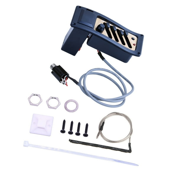 Prewired Acoustic Guitar Equalizer 4 Band EQ Control System with Accessories