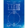 thumbnail image 2 of Borders, Cole 15x18 Black Ornate Wood Framed with Double Matting Museum Art Print Titled - PP147- Faded Blueprint Slingerland Snare Drum Patent Poster, 2 of 4