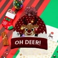 thumbnail image 6 of Uutvery Cute Knitted Hats,Christmas LED Winter Cuffed Beanie Hat,Winter Fashion Christmas Hat with LED Lights,Cartoon Animals Design Xmas Knit Cap,Warm Knitted Xmas Knitted Hats for Women Men, 6 of 6