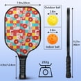 thumbnail image 4 of Pickleball Paddles Set,Pioneer Flower Floral Print Pattern Fiberglass Surface Pickleball Racket Set with 2 Indoor Outdoor Pickleball Balls and Pickleball Bag,Pickle-ball Equipment, 4 of 6