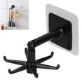 thumbnail image 4 of Adhesive Hook, 360 Degree Rotation Dust-proof No-Punch Hook Load-carrying Capacity With Seamless Sticker For Kitchen Bathroom, Living Room For Family White,Black, 4 of 8