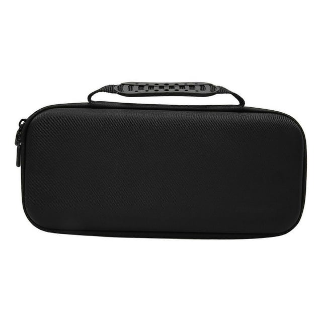 Handheld Console Carry Case Hard Shell Built in Storage Card Slot Stand Protective Travel Bag with Handle for Steam Deck Black