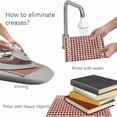 thumbnail image 4 of Placemats Set of 6, Western Texas Star Retro Woven Placemat, Linen Place Mats for Kitchen/Dining Tables, Country Vintage Red Beige Plaid Washable Table Mats for Party, 4 of 8