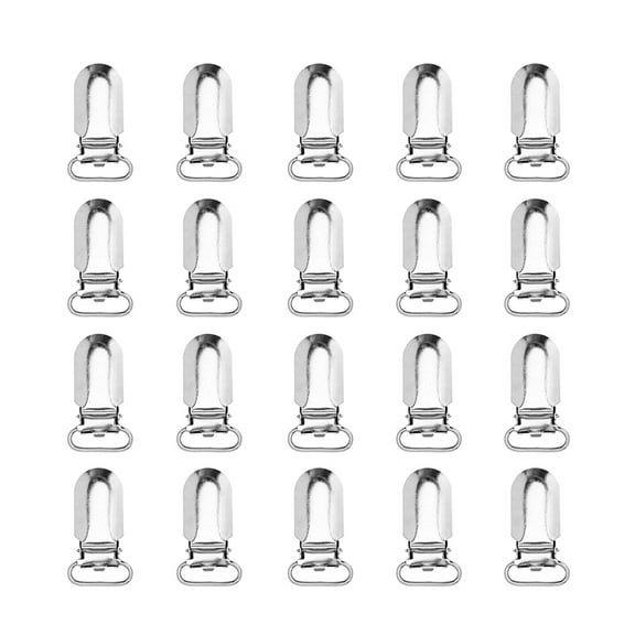 SEWCHICS Corrosion Resistant Suspenders Buckle White 25Pcs