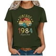 thumbnail image 4 of Kayannuo Short Sleeve Womens Tops Graphic Tees Women Valentine's Day 1984 Vintage Shirt For Women 40th Birthday Gifts 1984 Birthday Gifts Idea Retro Short Sleevel T Shirts Party Tops Tees, 4 of 4