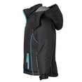 thumbnail image 3 of Coats for Girls Fleece Lined Hooded Colorblock Winter Puffer Jacket - Black (7), 3 of 8