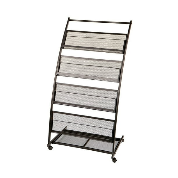 Mobile Literature Magazine Rack Brochure Holder 4 shelf