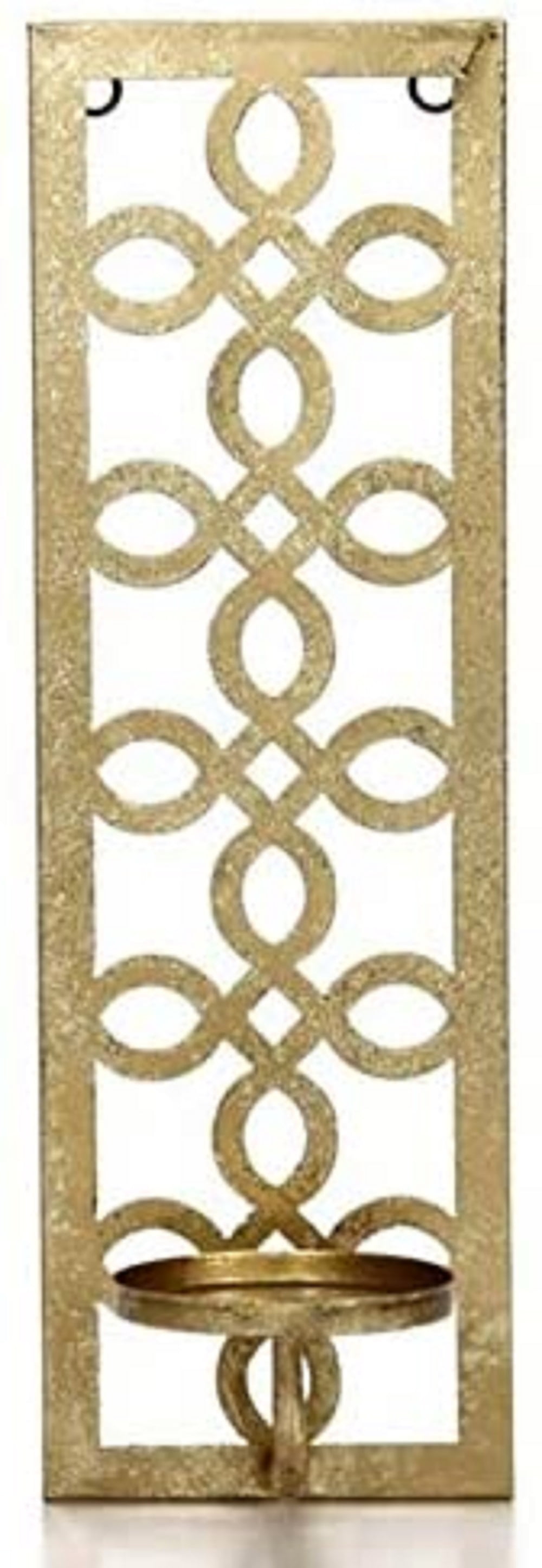 Hosley Gold Metal Tealight Wall Sconce 16.5 Inch High