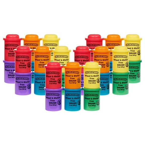 Colorations Wheat & Gluten Free Classic Dough - 4 Each of 6 Colors, Each 5oz