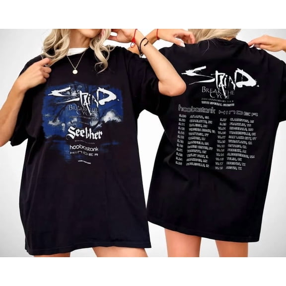 Staind Break The Cycle Tour 2026 25th Anniversary Rock Band Vintage Alternative Metal Concert T-shirt Sizes S-5XL