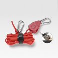 thumbnail image 6 of figatia Pulley Ratchet Rope Hanger Wind Rope Non Slip Camping Rope Hanging Ropes Cord Lanyard Outdoor Guy Lines Tent Cords for Awning Red, 6 of 8